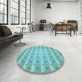 thumbnail image 4 of Ahgly Company Machine Washable Indoor Round Transitional Seafoam Green Area Rugs, 7' Round, 4 of 7