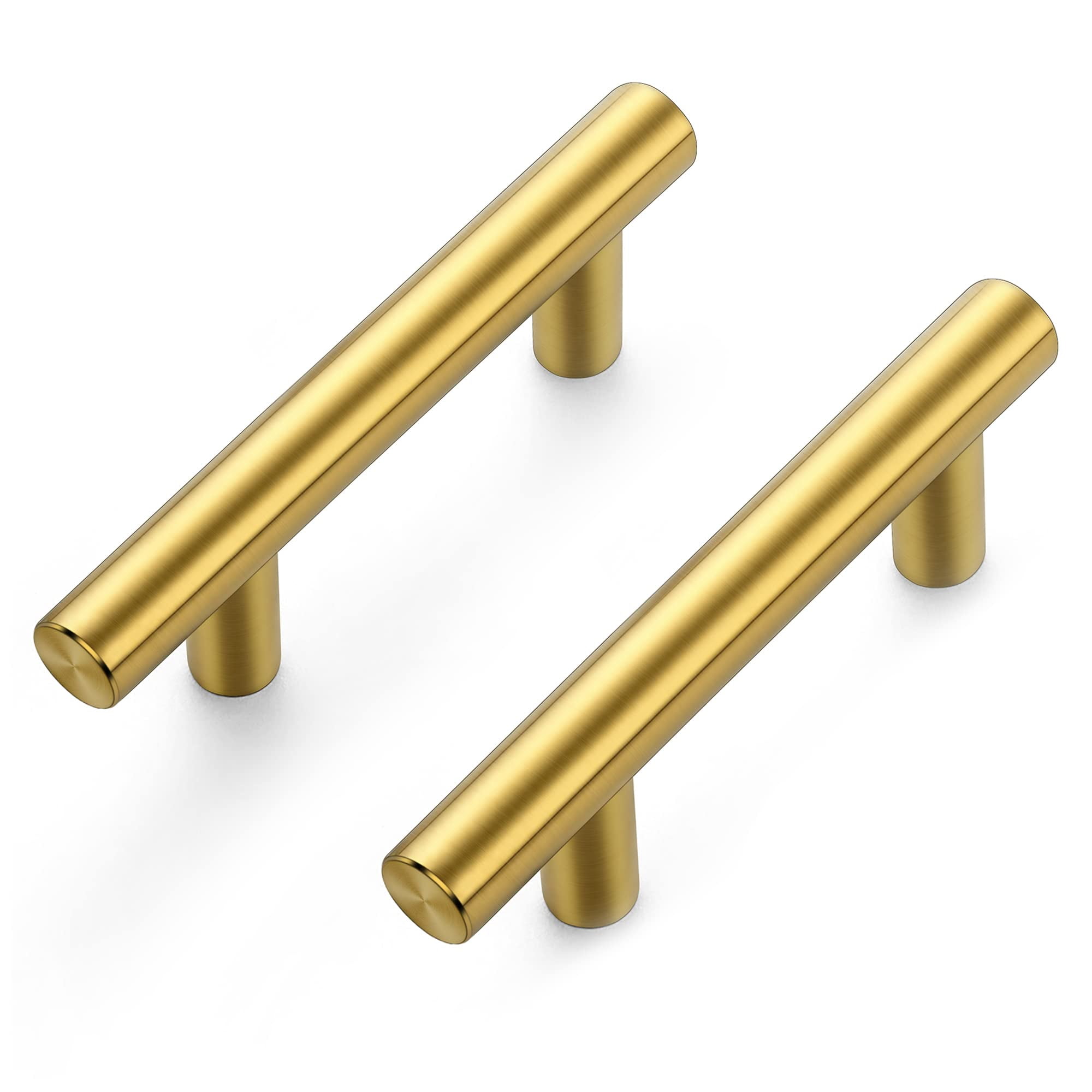 Gold Handles 5 Pack 21/2 inch Pulls Brushed Brass