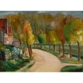 thumbnail image 2 of Boris Grigoriev 14x11 Black Ornate Wood Framed Double Matted Museum Art Print Titled: Riverside, 2 of 5