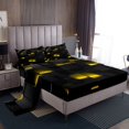 thumbnail image 1 of Erosebridal Geometry Square Bed Sheets King,Gradient Plaid King Sheet Sets,Checkered Bedroom Decor,Reversible,Breathable,4pcs, 1 of 7