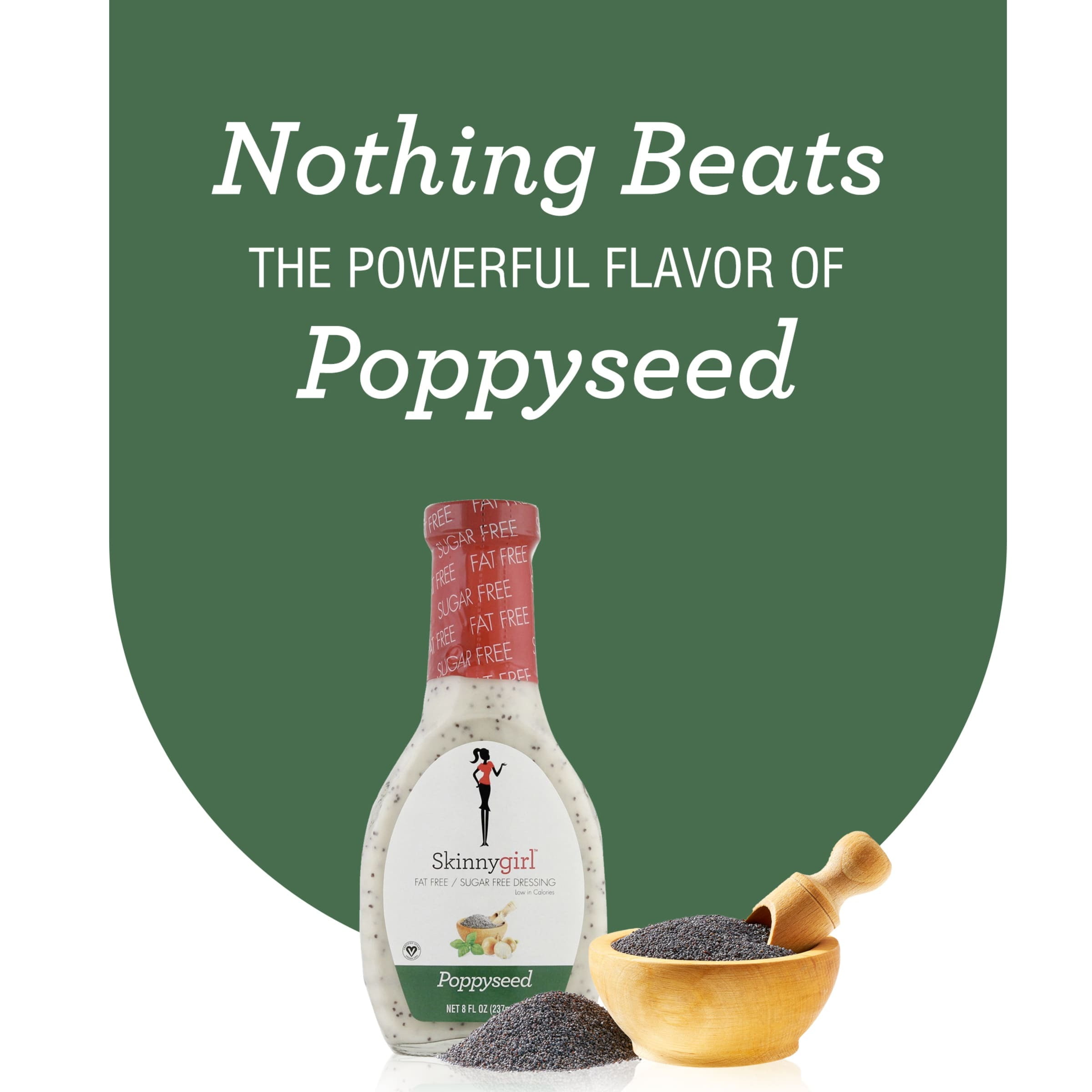 (3 pack) Skinnygirl, Fat-Free, Sugar-Free Poppyseed Salad Dressing, 8 fl oz