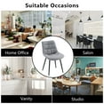 thumbnail image 7 of Kidol & Shellder PU Leather Dining Chair Set of 2, Living Dining Chairs, Modern Armless Kitchen Dining Room Chairs, Upholstered Accent Side Chairs with Metal Legs, Gray, 7 of 7