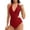 01_rouge, variante sur Gpoecd Maillot de Bain une Pièce pour Femme, Couleur Unie, Monokini Échancré, Dos Nu, Maillot de Bain pour Femme 01_Red,S