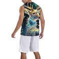 thumbnail image 2 of Naloa Colorful Stained Glass Deer Basketball Jersey Reversible Men's Mesh Athletic Sports Shirts Training Practice S-4XLXX-Large, 2 of 6