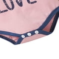 thumbnail image 4 of POINTERTECK 4Pcs Baby Girls Cute Clothes Set Heart Penguin Letter Print Short Sleeve Rompers Elastic Pants and Round Cap Suit, 4 of 6