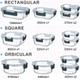 thumbnail image 3 of stusgo 12 Pcs Glass Storage Containers with Lids, Reusable for Kitchen Organization (12 Pcs,Gray), 3 of 9