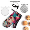 thumbnail image 3 of Fotbe Vibrant Street Art Portrait for 4Pcs Oven Mitts and Pot Holders, 500℉ Heat Resistant Oven Mitts , Non-Slip Silicone Surface Safe for Baking, Cooking, BBQ, 3 of 6