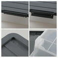 thumbnail image 3 of CadineUS 3-pack Plastic Under Bed Boxes with Wheels, Large Shallow Storage Tote Bins, 40 Quarts, 3 of 7