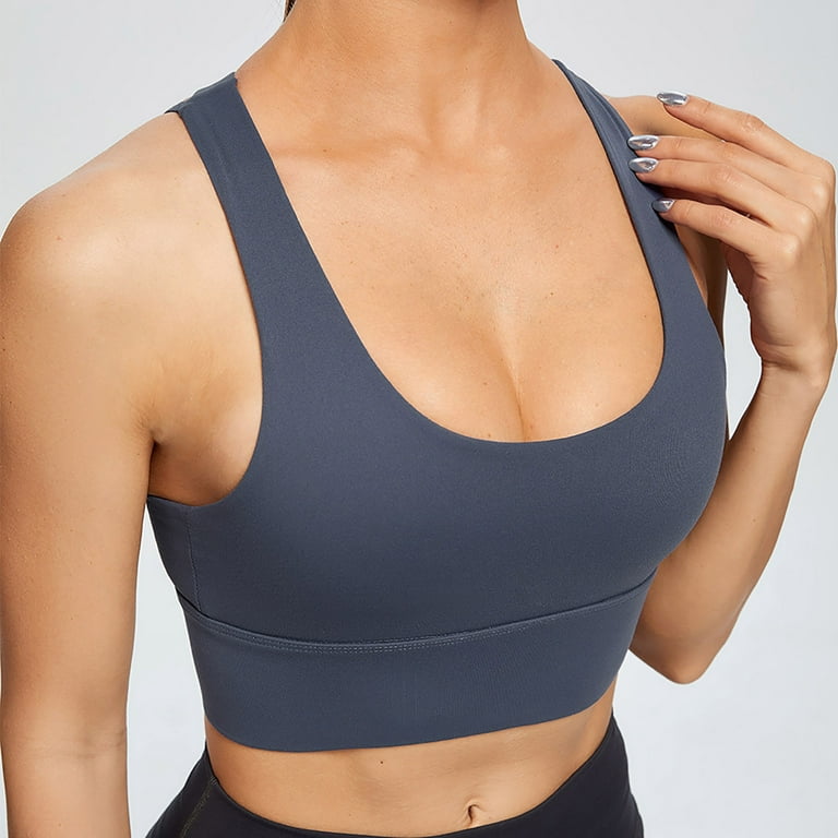AXXD Sports Bras For Women Molded Halter Neck Snap Letter Print Ladies  Basic Sports Bras For Women High Support Large Bust Lingerie For Reduced  Price