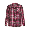 thumbnail image 2 of Terra & Sky Women's Plus Size Plaid Button-Down Shirt, 2 of 5