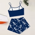 thumbnail image 5 of ZHOGXU Women's Halloween Skeleton Print Pajamas Sleeveless Crop Camisole & Shorts Pajama Sets 2 Piece Loungewear Pjs,Dark Blue,S, 5 of 5