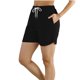 thumbnail image 1 of Pantalones deportivos de mujer de cintura media y color liso: cintura elástica, corte estilizante, ropa informal para el día a día, fiestas y vacaciones, mezcla de poliéster y spandex., 1 of 4