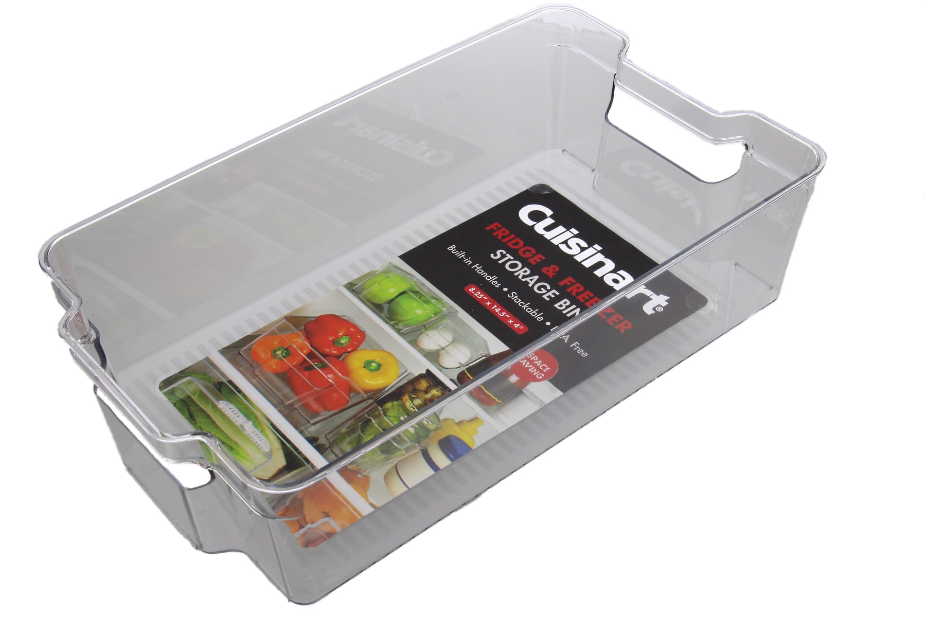 Cuisinart Freezer and Fridge Organizer Bins Plastic Organizer Bin
