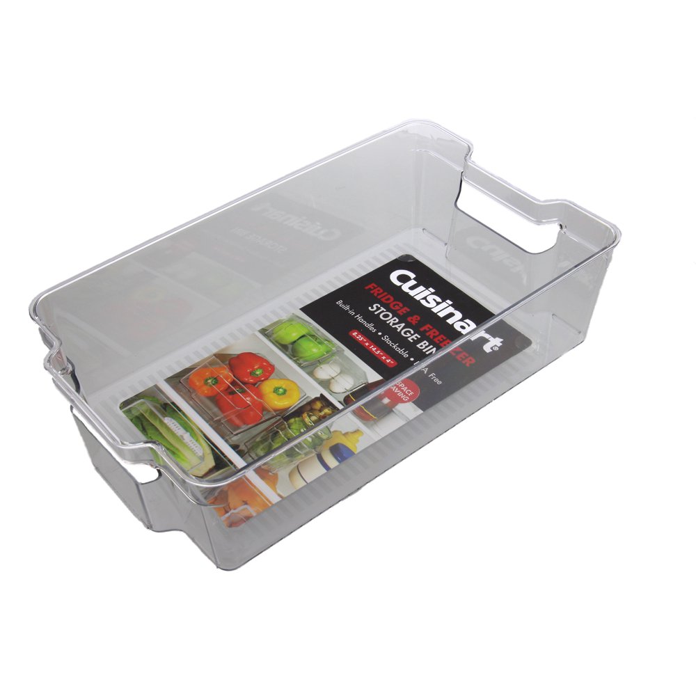 Cuisinart Freezer and Fridge Organizer Bins Plastic Organizer Bin