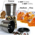 thumbnail image 2 of Salt and Pepper Grinder Set - Salt and Pepper Shakers - Adjustable Ceramic Spice Grinder - Easy to Fill Salt and Pepper - Pepper Grinder Maintains Spice Freshness - Pepper Mill - Salt Mill, 2 of 5