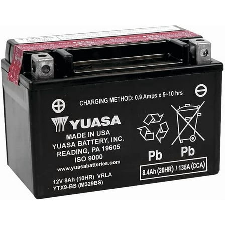 Yuasa YTX9-BS Maintenance FREE12 Volt Battery