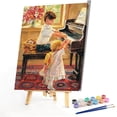 thumbnail image 2 of Acrílico cuatro manos Piano conjunto pintura al óleo por números Kit DIY pintura sin marco FLhrweasw Nuevo, 2 of 9