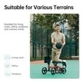 thumbnail image 2 of ELENKER Foldable Knee Walker with 10" Front Wheels Steerable Scooter Crutch Alternative, Red, 2 of 8