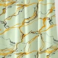 thumbnail image 1 of Elegant Light Green Vein Shower Curtain with Gold Accents, 1 of 4