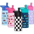 TRAHOOKids 14 oz Reusable BPAFree Stainless Steel Water Bottle with
