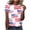 2-Red, variant on Lorytime 4th of July Outfits for Women Patriotic Graphic Tops Red White and Blue Wear 3/4 Sleeve Holidays Clothes M