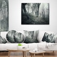 thumbnail image 4 of Designart Vintage Forest Filled with Fog - Landscape Photography Throw Pillow - 12x20, 4 of 5