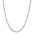 thumbnail image 1 of Solid 925 Sterling Silver 3.75mm Figaro Anchor Mariner Chain Necklace - with Secure Lobster Lock Clasp 20", 1 of 6
