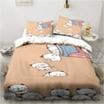 Cute Bubu and Dudu Cartoon Print All Season Twin Bedding Set 3 Piece