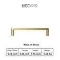 thumbnail image 4 of Goo-Ki 12 Pack 5''(128 MM) Hole Centers Light Brushed Brass Cabinet Pulls, Cabinet Handles Drawer Pulls for Dresser and Cupboard, 4 of 8
