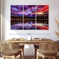 thumbnail image 3 of Elephant Stock Rocky Mountain Reflection Wall Art - Horizontal Multi Panel Canvas - 3 Pieceliving Room Wall Decor - Photography Nature Multi Panel - Blue And Red Decor - 65" x 42", 3 of 8
