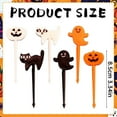 thumbnail image 3 of Tableware Set,6PCS Halloween Picks Cupcake Toppers Plastic Halloween Toothpicks Halloween Cupcake Picks For Halloween Birthday Wedding Supply, 3 of 9