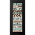 thumbnail image 2 of SD Graphics Studio 9x18 Black Modern Framed Museum Art Print Titled - Plans to GIve you Hope, 2 of 5