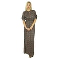 thumbnail image 2 of Bimba Women Bohemian Style Long Maxi Dress Rayon Gown With Side Slit, 2 of 5
