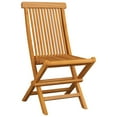 thumbnail image 4 of vidaXL Patio Chairs Outdoor Bistro Folding Chair with Cushions Solid Wood Teak, 4 of 12