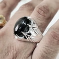 thumbnail image 3 of Black Onyx Mans Ring, Natural Black Onyx, December Birthstone, Silver Jewelry, 925 Silver Ring, Birthday Gift, Heavy Mens Ring, Arabic Design, Ottoman Style Ring, Christmas, Turkey Mens Signet Ring, 3 of 4