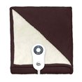 thumbnail image 1 of Serta | Manta reversible de tiros eléctricos Sherpa/Fleece con calefacción, 50 "x60" con 5 controlador de configuración, chocolate Serta Ver descripción, 1 of 2