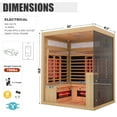 thumbnail image 5 of MEISSALIVVE Full Spectrum Infrared Sauna，3-4 Person Home Sauna，Wooden Canadian Hemlock Luxury Indoor Spa Sauna with Resonance Speaker, Panoramic Tempered Glass Door, 5 of 8