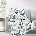 thumbnail image 2 of Whales Pattern Fleece Throw Blanket - Ultra Soft Cozy Fluffy Blanket for Couch, Bed, Sofa - Lightweight Warm Blanket Gift for Women, Men, Girls, Boys 80"x60", 2 of 5