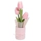 thumbnail image 1 of Ramo de tulipanes DIY, hecho a mano, flores artificiales de tacto real para decoración de bodas y hogar, paquete de material rosa, 1 of 12