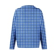 thumbnail image 6 of Women's Gingham Knit Cardigan Sweater, Crew Neck Button Front Long Sleeve Casual Top for Fall Winter Everyday Wear, 6 of 6