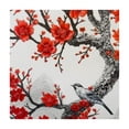 thumbnail image 4 of Acheng Red Flowers Square Tablecloth Waterproof Resistant Fabric 100% Polyester Fiber 40*40, 4 of 8