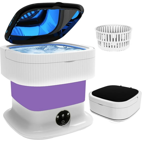 Portable Washing Machine,  Mini Foldable Washer & Spin Dryer, Collapible Compact Washer, Small Folding Laundry Washing Machine, Socks,  Dorm, Camping, Apartment