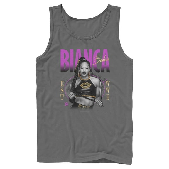 Mens WWE Gold Bianca Belair Tank Top