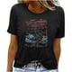 thumbnail image 1 of Blusa informal de manga corta con cuello redondo y estampado de verano a la moda para mujer Pompotops  hfajkhk134639, 1 of 5