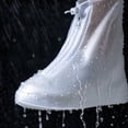 thumbnail image 2 of Waterproof Shoe Covers,Reusable Thickened Zipper Rain Overshoes | Non-slip Shoe Cover,Perfect for Wet Weather Outdoor Commute,Road Walking,White, 2 of 8