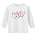 thumbnail image 4 of IULZEBTY Hauts de la Saint-Valentin pour Filles Imprimé Cœur Mode Col Rond Manches 3/4 Décontracté Taille 11 Y-12 Y, 4 of 4