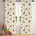 thumbnail image 5 of Blackout Kids Curtains,Beige Origami Dinosaurs Pattern Childrens Insulated Curtains Set Of 2,Bedroom Essentials,Toddler Room Decor 42"x84", 5 of 5