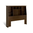 thumbnail image 2 of Prepac Sonoma Espresso Full/Queen Tall Slant-Back Bookcase Headboard, 2 of 5