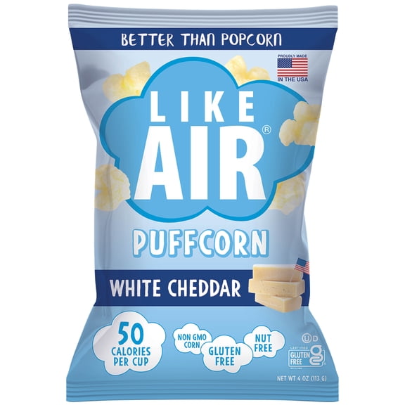 Like Air Puffcorn White Cheddar Flavor 4oz Bags