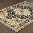 thumbnail image 5 of HomeRoots Gold Grey Orange Ivory And Teal Oriental Power Loom Stain Resistant Area Rug, 5 of 7